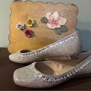 BCBGeneration Elegant Silver and Gold Women's Flats